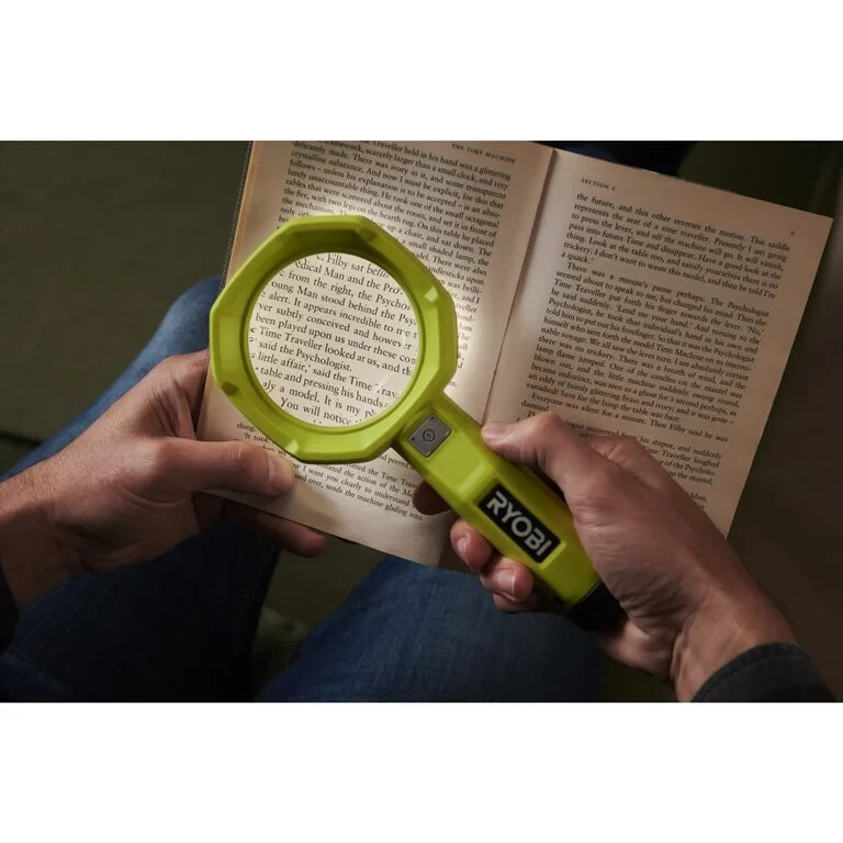УВЕЛИЧИТЕЛЬНОЕ СТЕКЛО (лупа) С LED-ПОДСВЕТКОЙ RYOBI 4V USB Lithium - Зображення 1