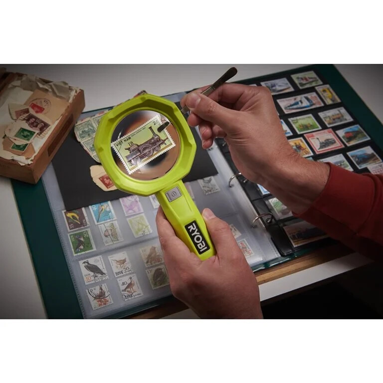 УВЕЛИЧИТЕЛЬНОЕ СТЕКЛО (лупа) С LED-ПОДСВЕТКОЙ RYOBI 4V USB Lithium - Зображення 2