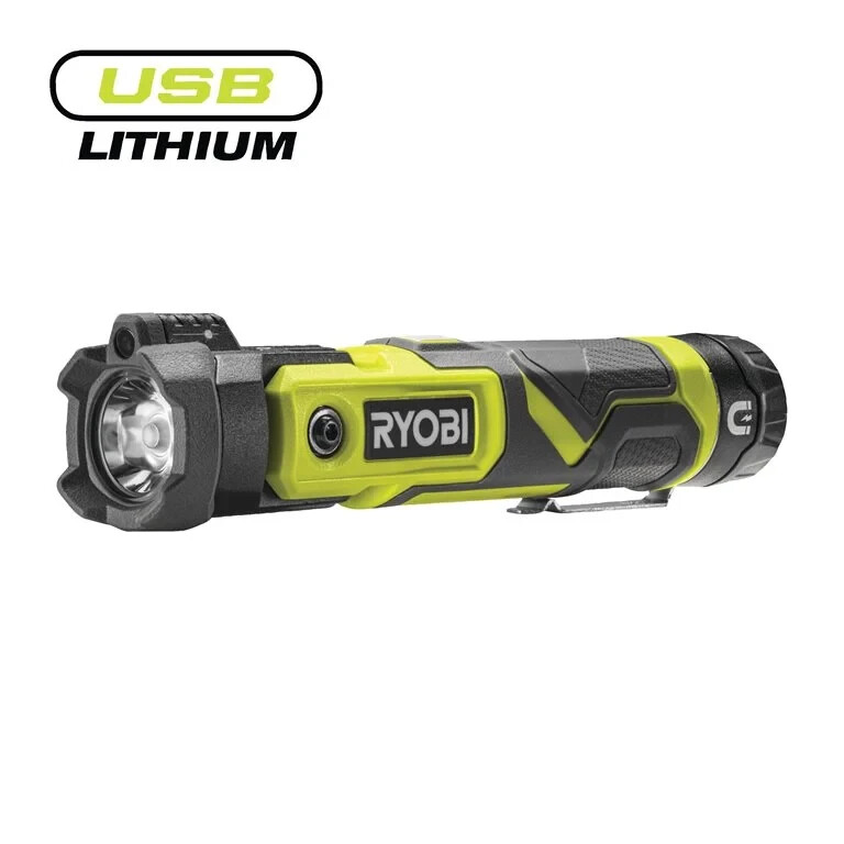 ФОНАРИК АККМУЛЯТОРНЫЙ RYOBI 4V поворотный, люмен 640, без аккумулятора и кабеля для зарядки