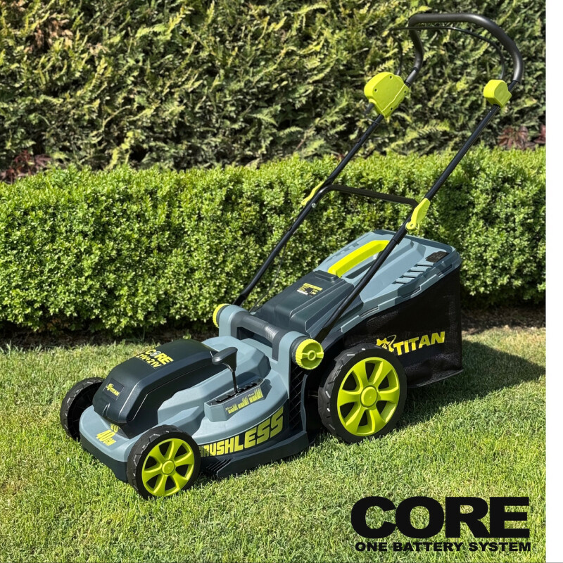Газонокосилка аккумуляторная TITAN  PLM4040B-CORE 21+21 В (40 В) Brushless (Без АКБ и ЗУ) - Зображення 1