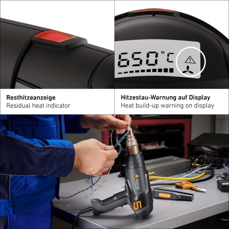 Технический фен STEINEL HM 2320 E PRO 2300 Вт регулировка температуры в диапазоне 80-650°C - Зображення 4