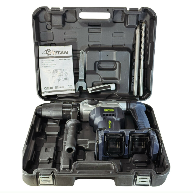 Перфоратор аккумуляторный безщеточный SDS-MAX TITAN PRH3840B-CORE 11,6 Дж - Зображення 1