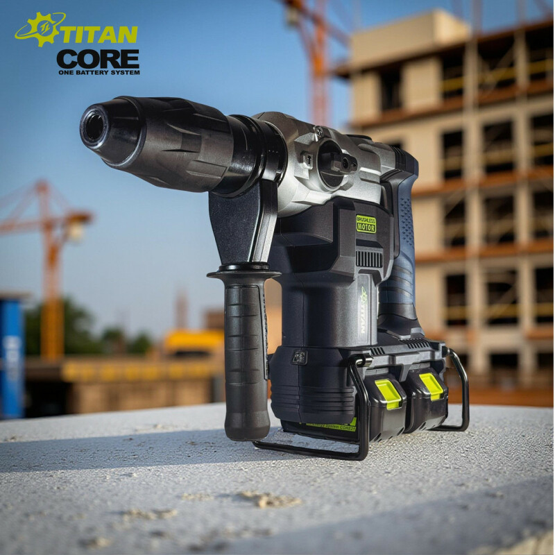 Перфоратор аккумуляторный безщеточный SDS-MAX TITAN PRH3840B-CORE 11,6 Дж - Зображення 5