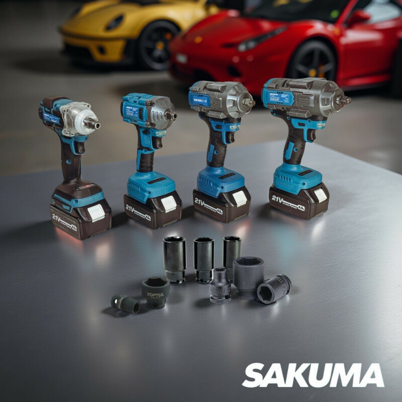 Гайковерт ударний акумуляторний SAKUMA BLUE. CIW6021B-CORE 21В, 600Нм, 1/2 без акб и зу - Зображення 1