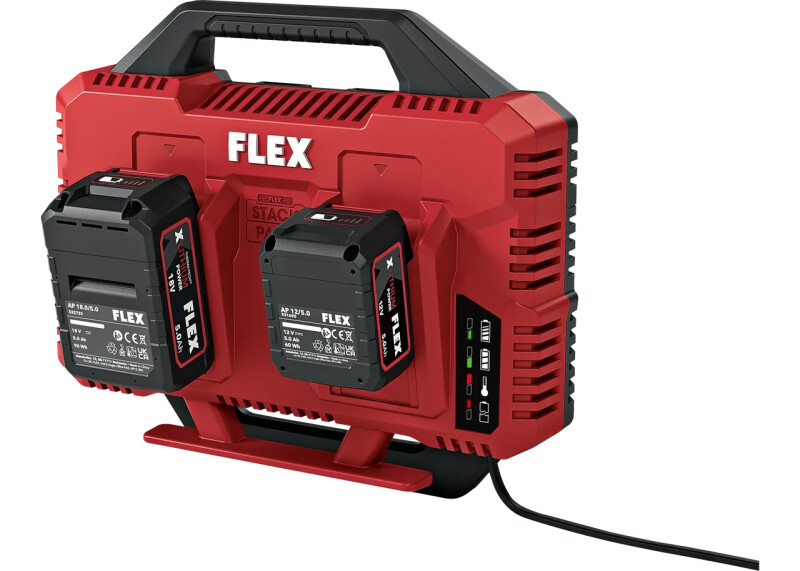 Двойное быстрое зарядное устройство FLEX CA SP 2 x 6 А 12/18 В - Зображення 1