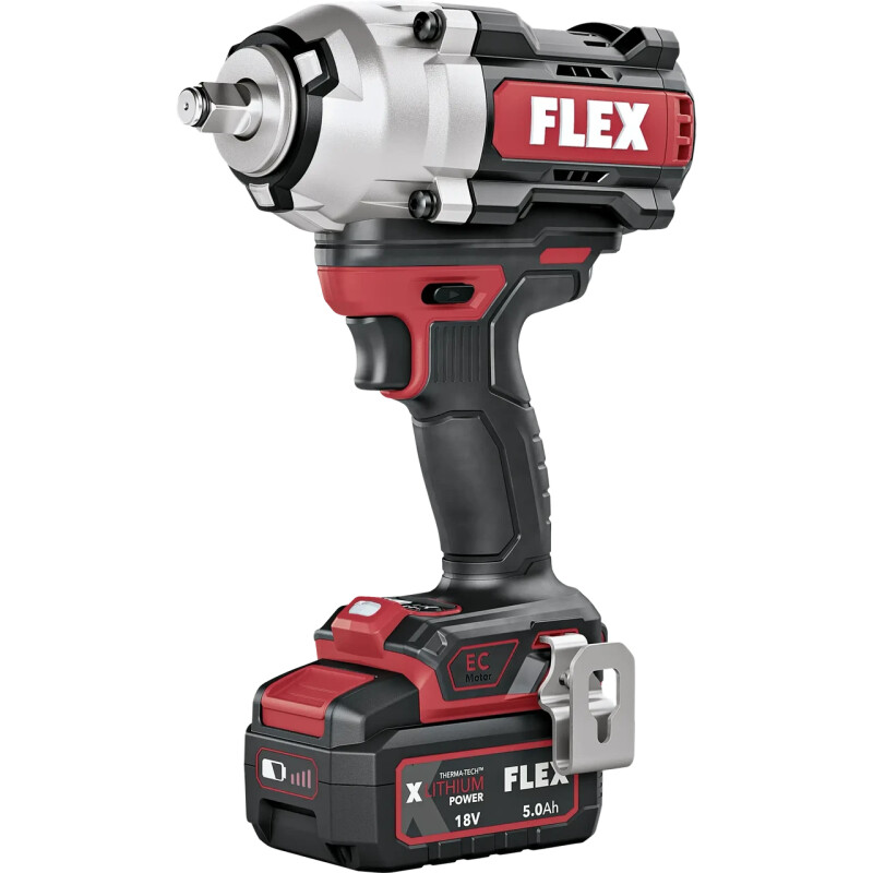 Аккумуляторный безщеточный ударный гайковерт FLEX IW 1/2" 1500nm 18-EC C - Зображення 5