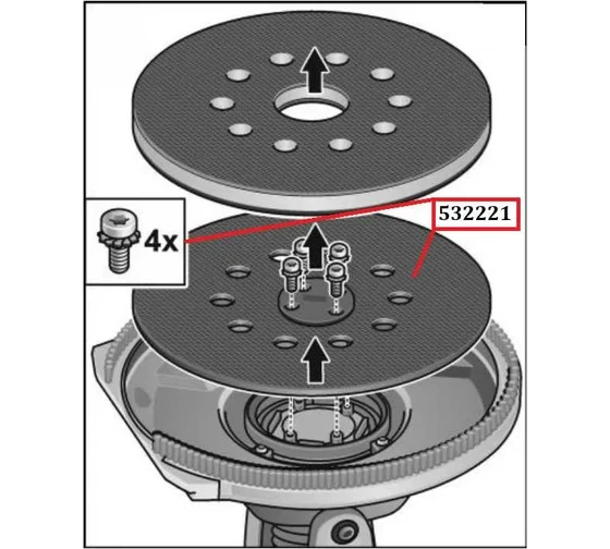 Опорная пластина FLEX BP D225 для Жирафа FLEX GE 6 R-EC - Зображення 2