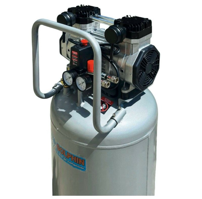 Поршневой безмаслянный воздушный компрессор 100 л Dolphin SZW2400AF0100V  2400Вт 530л/м - Зображення 3