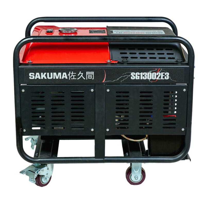 Бензиновый генератор SAKUMA SG13002E3 13/12кВА, 380В, эл. стартер, двухцилиндровый двигатель SG2V80F. 713см3 - Зображення 3