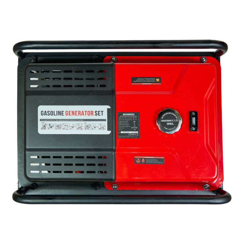 Бензиновый генератор SAKUMA SG13002E3 13/12кВА, 380В, эл. стартер, двухцилиндровый двигатель SG2V80F. 713см3 - Зображення 4