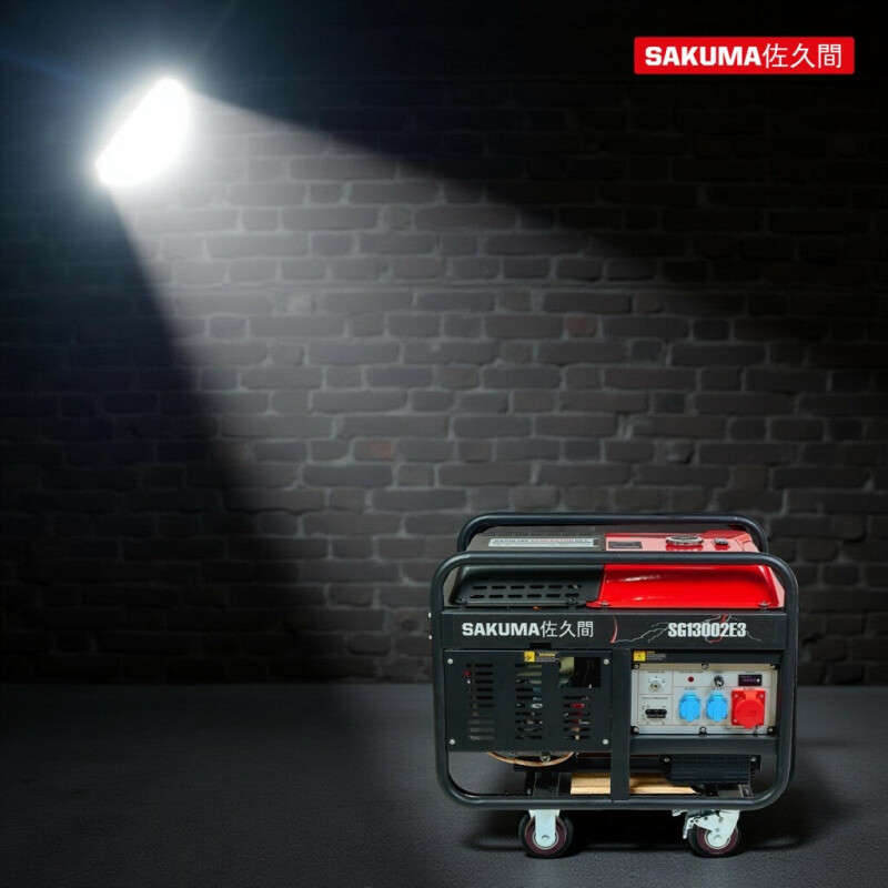 Бензиновый генератор SAKUMA SG13002E3  13/12кВА, 380В, эл. стартер, двухцилиндровый двигатель SG2V80F. 713см3 - Зображення 7