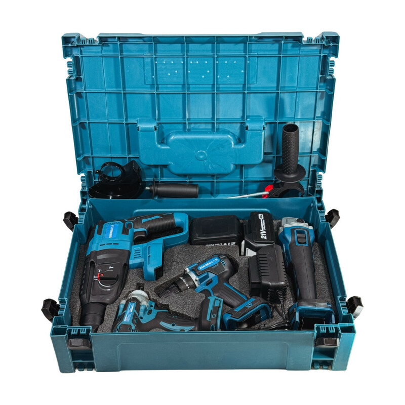 Набор аккумуляторного инструмента 4 в 1 SAKUMA BLUE CX4T-CORE 21В - Зображення 2