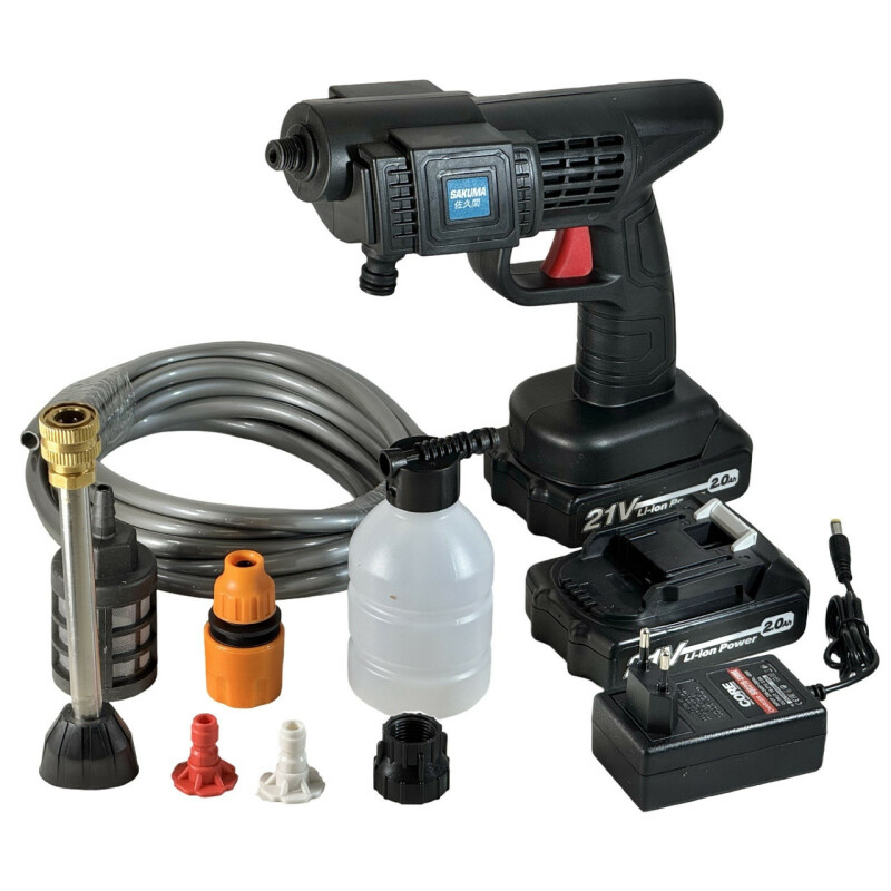 Аккумуляторная мойка высокого давления SAKUMA BLUE CHPW30-CORE SET 21В 30бар - Зображення 1
