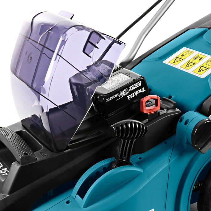 Аккумуляторная газонокосилка Makita DLM380Z (без АКБ) 18 В x 18 В - Зображення 3