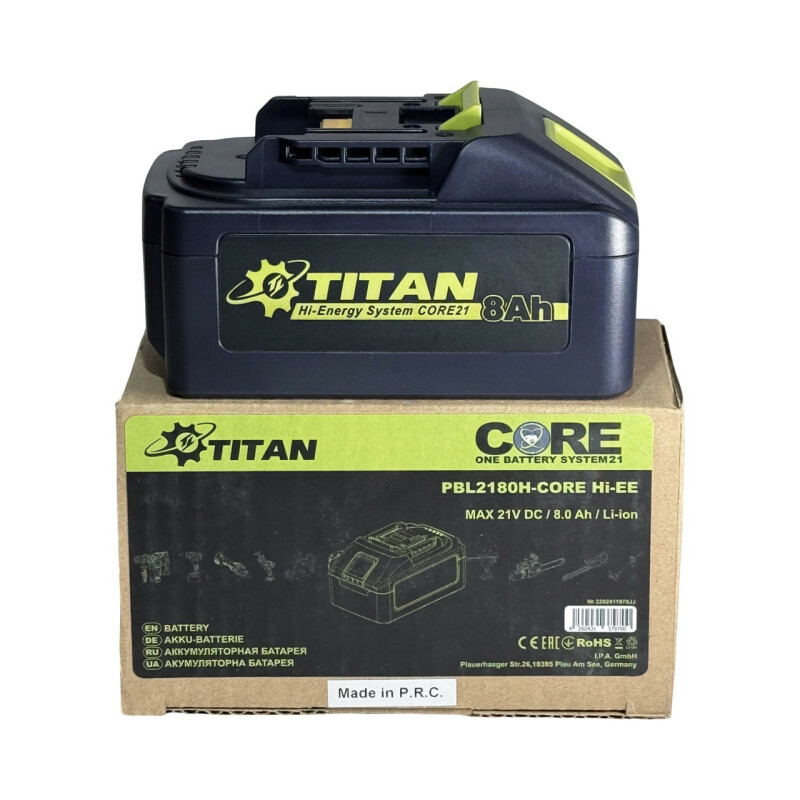 Аккумуляторная батарея TITAN PBL2180H-CORE 8ah высокотоковые елементы 21700 EVE (совместима с MAKITA LXT) - Зображення 4