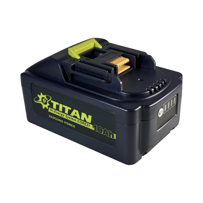 Батарея аккумуляторная 21В TITAN PBL21100HS 10Ач высокотоковые элементы Samsung21700 (совместима с MAKITA LXT) - Зображення 2
