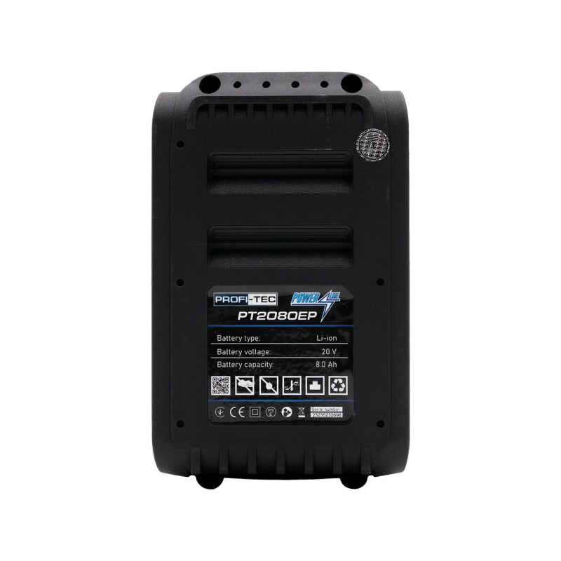 Аккумуляторная батарея PROFI-TEC PT2080EP POWERLine (20 В / 8.0 Ач, высокотоковая, с индикатором) - Зображення 7