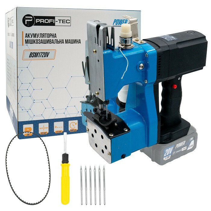 Аккумуляторная машина для сшивания мешков PROFI-TEC BSM1720V POWERLine (без аккумулятора и зарядного устройств