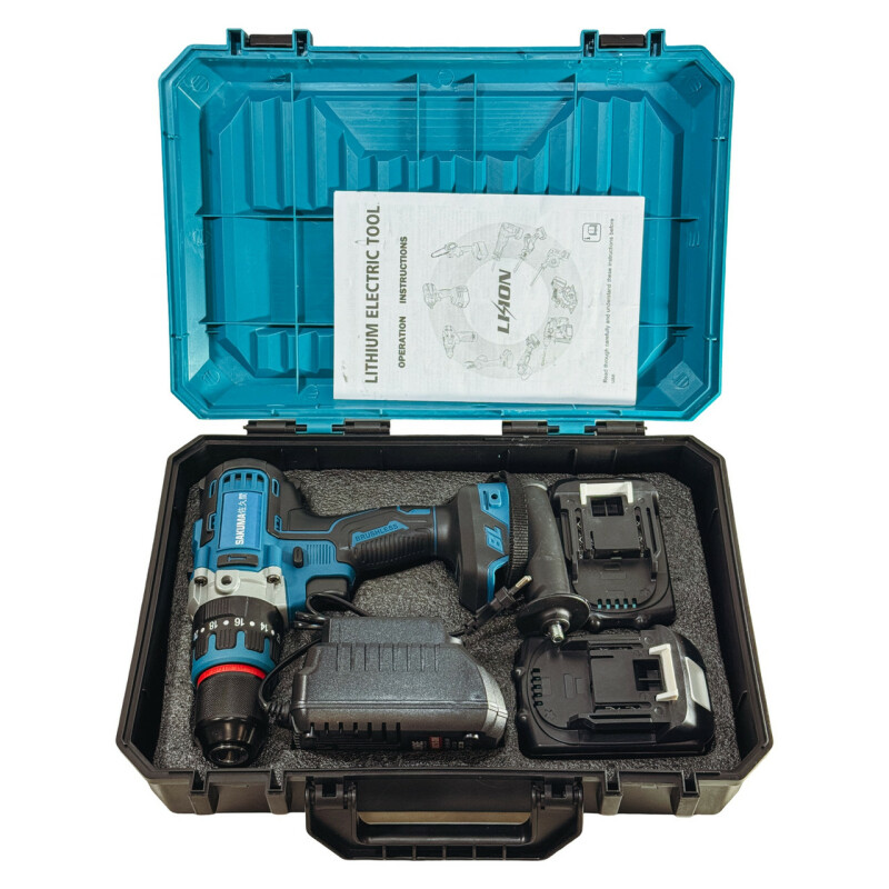 Аккумуляторная ударная дрель-шуруповерт SAKUMA BLUE CD8521B-CORE SET02 85 Нм - Зображення 3