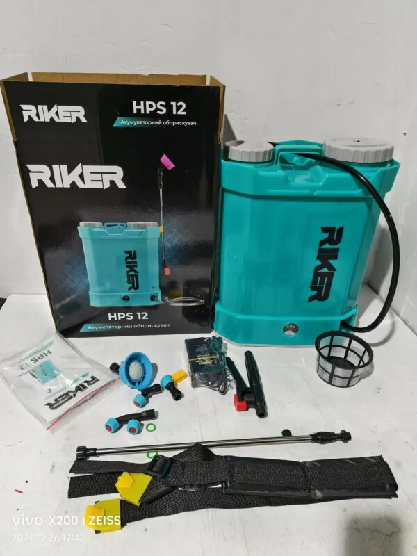 Аккумуляторный опрыскиватель на 12л RIKER HPS-12 - Зображення 2