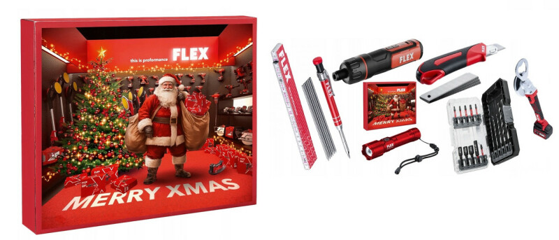Аккумуляторная отвертка FLEX SD 7-320 4V Xmas с набором аксессуаров