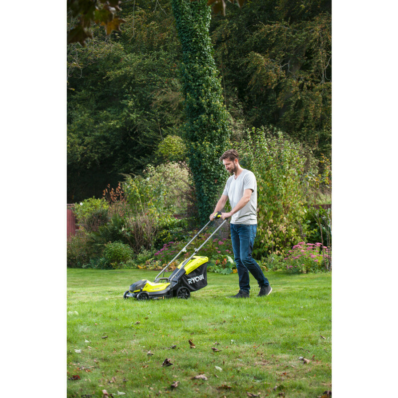 Аккумуляторная газонокосилка RYOBI OLM1833B ONE+18V ширина скашивания 33 см - Зображення 7