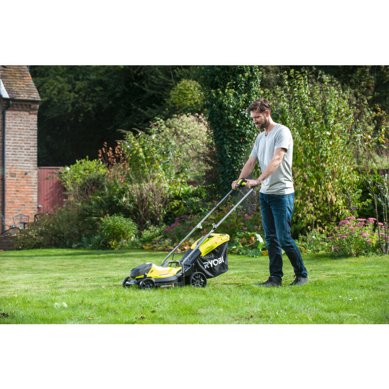 Аккумуляторная газонокосилка RYOBI OLM1833B ONE+18V  ширина скашивания 33 см - Зображення 9