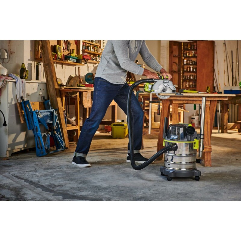 Аккумуляторный пылесос для сухого и влажного мусора RYOBI R18WDV-0 ONE+ 18v - Зображення 5