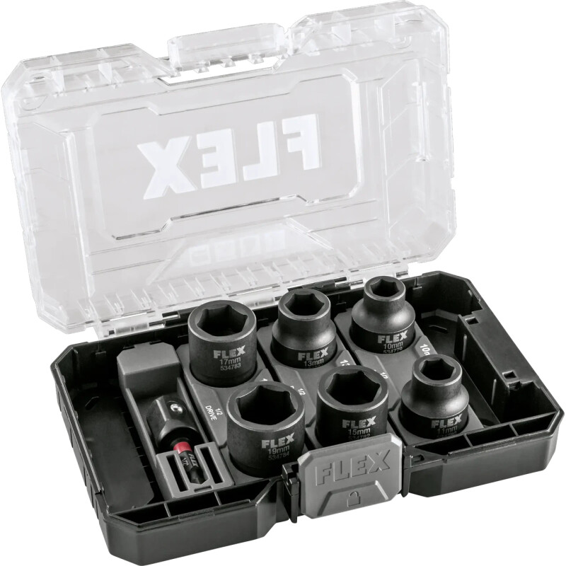 Наборы ударных головок для гайковерта и Impact FLEX IPS D10-19 1/2" Set - Зображення 1