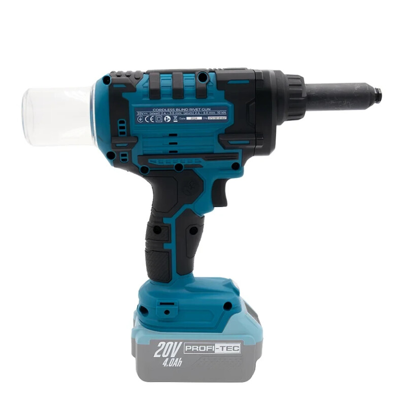 Аккумуляторный заклепочный пистолет PROFI-TEC PRG1020 POWERLine (без аккумулятора и зарядного устройства) - Зображення 3