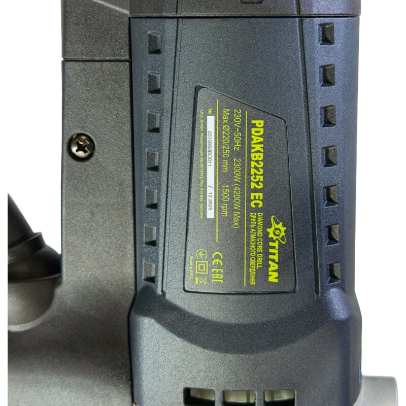 Установка алмазного бурения со стойкой TITAN PDAKB2252 EC - Зображення 6