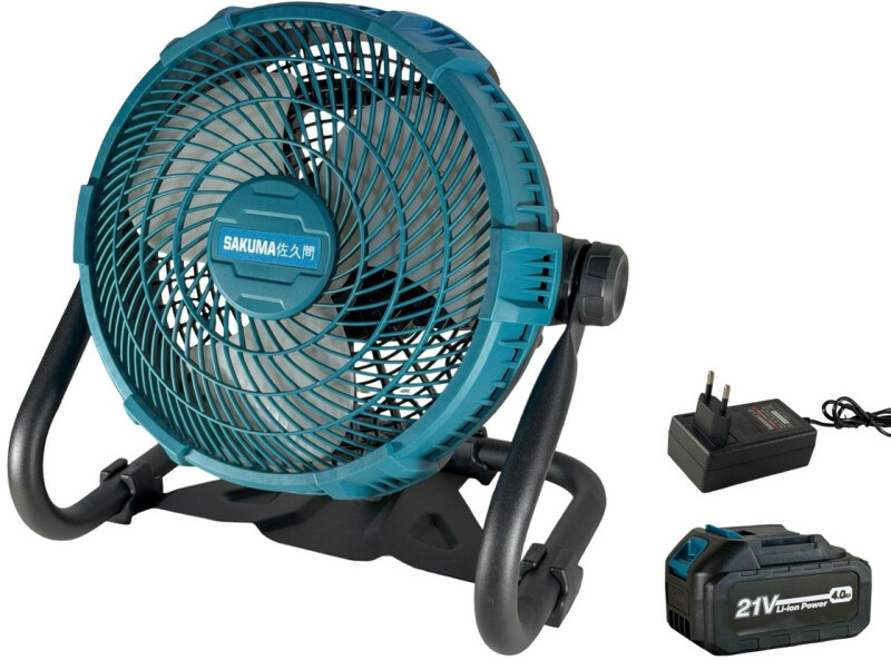 Вентилятор аккумуляторный SAKUMA CF3021-CORE SET114SB 21V/220V 30см 180 м/мин - Зображення 2