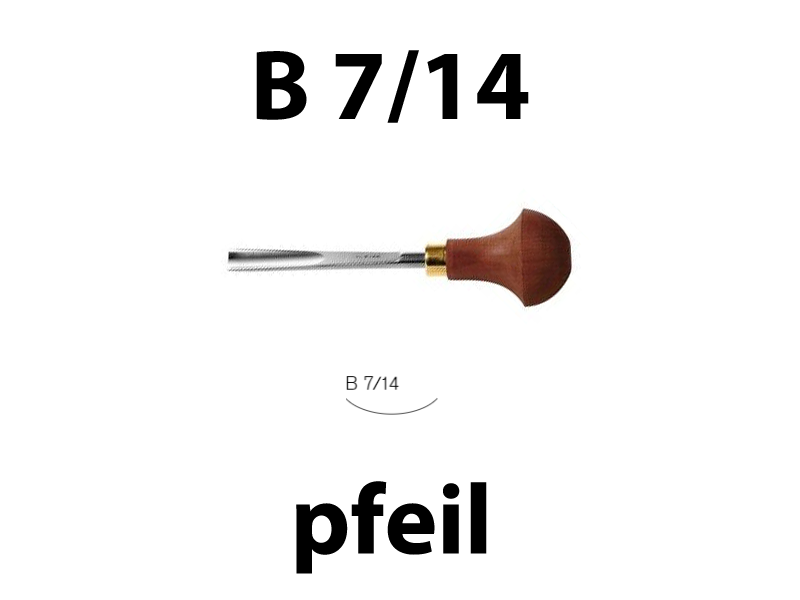 Штихель прямой полукруглый Pfeil  B 7/14