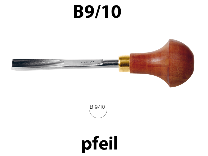Штихель прямой полукруглый Pfeil  B9/10