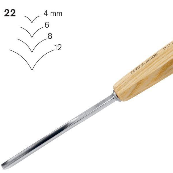 Прямые стамески Pfeil 22/12 "Галочка" для резьбы по дереву