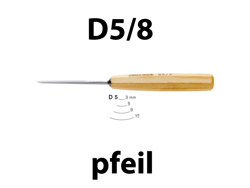 Стамеска компактная прямая полукруглая Pfeil D 5/8 - Зображення 1