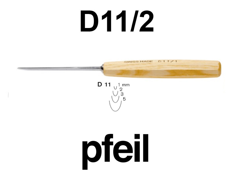 Стамеска компактная прямая овальная Pfeil D11/2 - Зображення 1