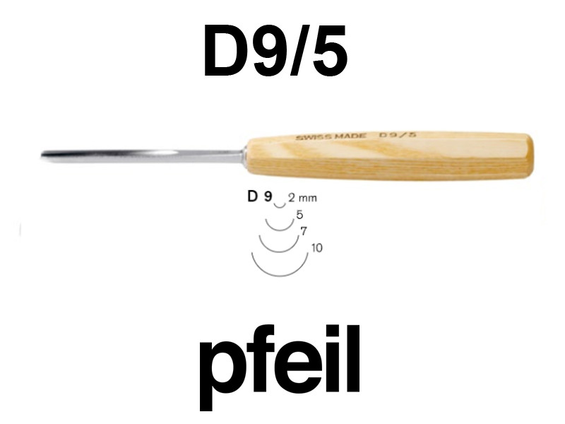 Прямая полукруглая компактная стамеска Pfeil D9/5 - Зображення 1