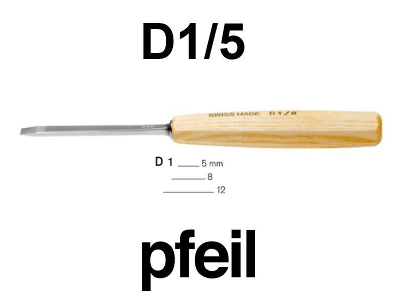 Стамеска компактная прямая плоская Pfeil  D1/5 - Зображення 1