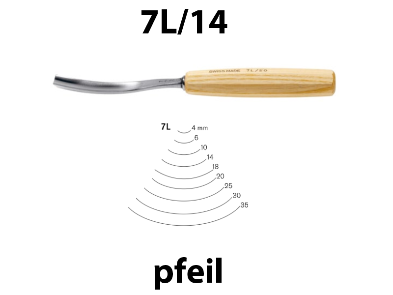 Полукруглые прямые стамески Pfeil 7L/14 - Зображення 2