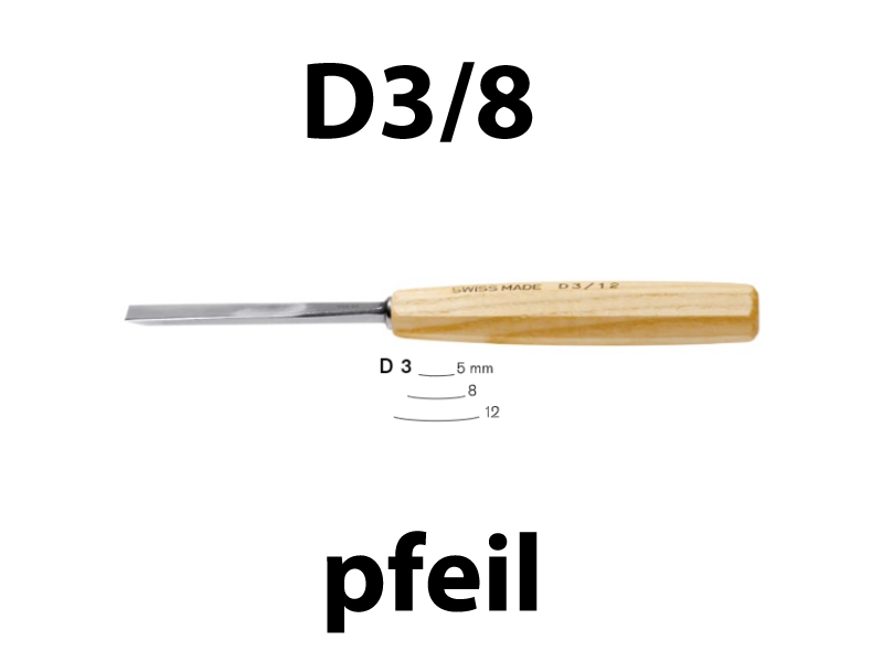 Стамеска компактная прямая полукруглая Pfeil D3/8 - Зображення 1
