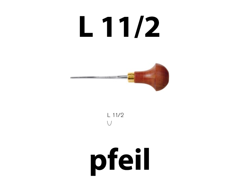 Штихель прямой овальный Pfeil L 11/2 - Зображення 1