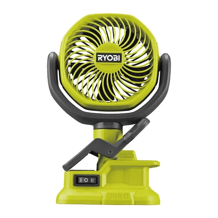 Вентилятор RYOBI RCF18-0 с батарейным зажимом 18 В ONE+, макс. скорость вращения вентилятора 3400 мин-1, без аккумулятора и - Зображення 1
