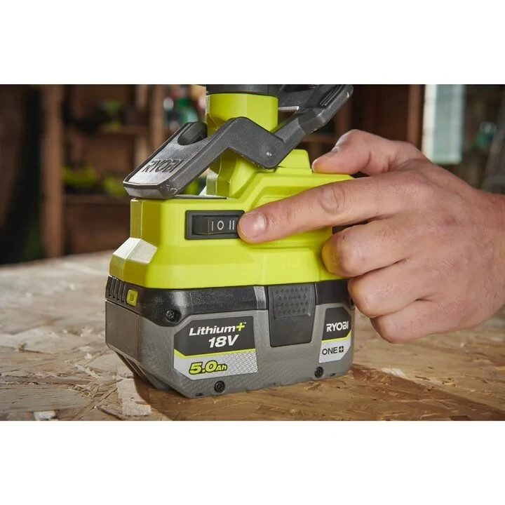 Вентилятор RYOBI RCF18-0 с батарейным зажимом 18 В ONE+, макс. скорость вращения вентилятора 3400 мин-1, без аккумулятора и - Зображення 5