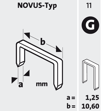 Молотковый степлер NOVUS J-031 G - Зображення 1